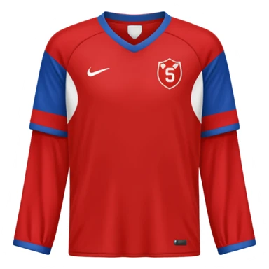 solid red plain soccer jersey sticker
