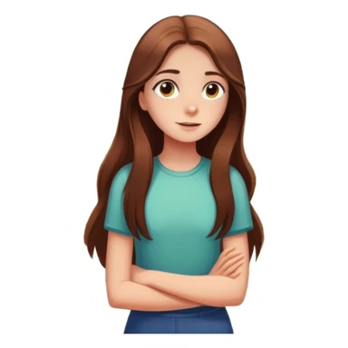 Girl with long brown hair looking out a window with sunbeams and houseplants around her in the background cartoon style  sticker