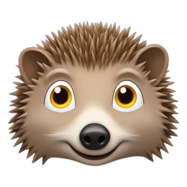 The hedgehog carries eyes on its back sticker