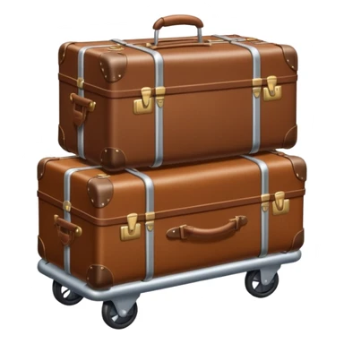 luggage on a baggage cart sticker