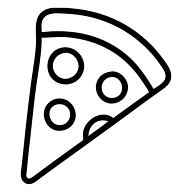 pizza, elegant, flat sticker