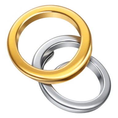 Two couple rings one of them gold and the other is silver sticker