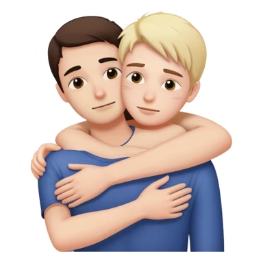 Zwei Leute umarmen sich und der eine versucht ihn zu töten sticker