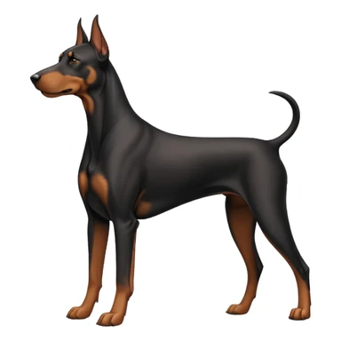A doberman dog sticker