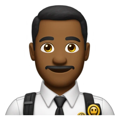 taxi driver in tuxedo with TSA badge, carl johnson face sticker