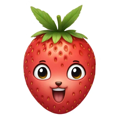 Strawberry bunny sticker