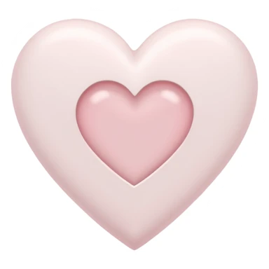 white heart with subtle sakura petal texture sticker