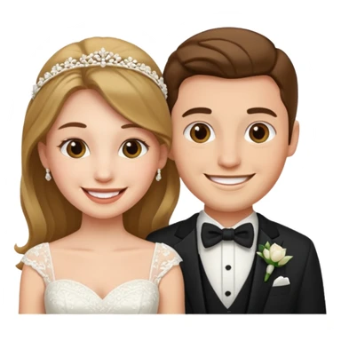 a man and a woman getting married sticker