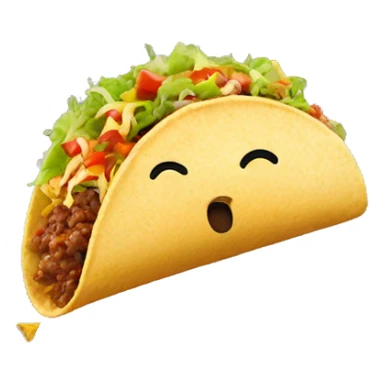 taco being thrown at a wall sticker