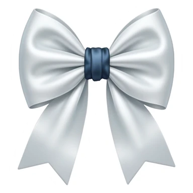 White bow on white bow sticker