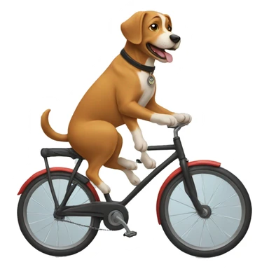 dog riding a bike sticker