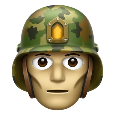 military helmet in camouflage sticker