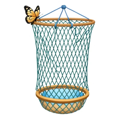 a net for catching butterflies sticker