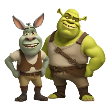 Shrek and donkey sticker