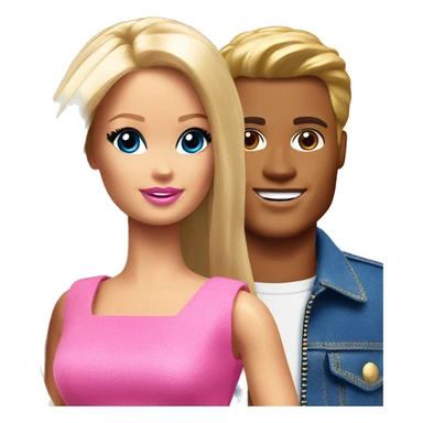Barbie and Ken sticker