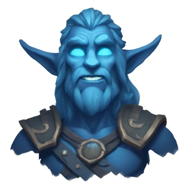 smug firbolg spectral giant blue sticker
