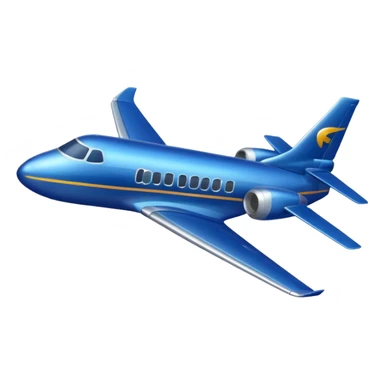 A fully co,poured dark blue plane sticker