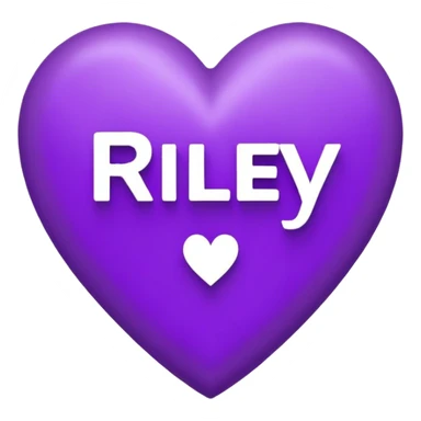 Purple Heart with the letters Riley in the middle  sticker