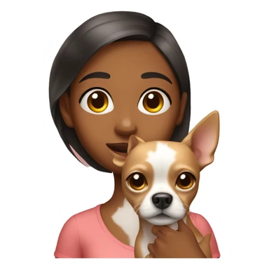 girl with a chihuahua dog sticker