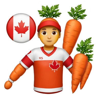 Add a team Canada jersey to the carrot in the top left.  sticker