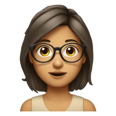 Fille, brune, aux cheveux courts, qui porte des lunettes avec à côté un colibri sticker