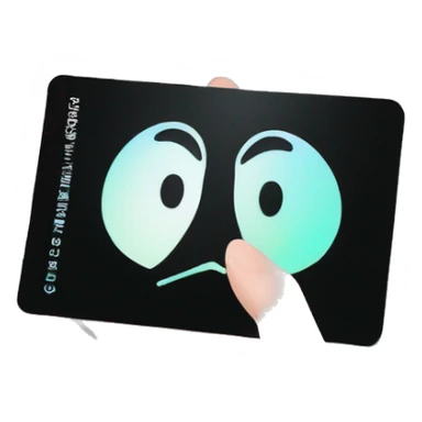 Balenciaga werable matte black touch design nfc holographic card sticker