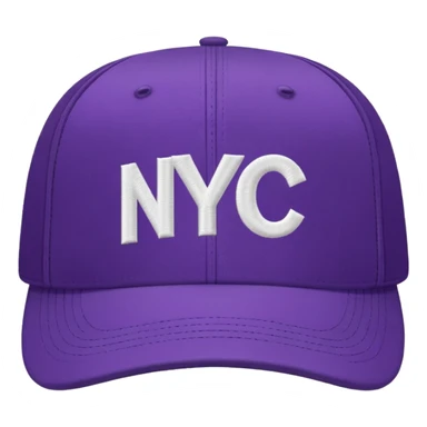 purple NYC cap sticker