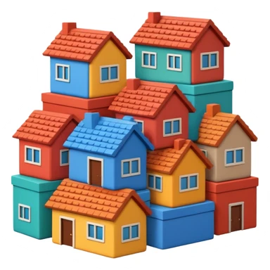 monton de casas compradas sticker