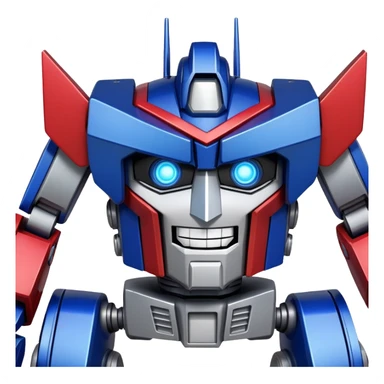 Optimus Prime robot from Transformers laughing sticker