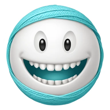 A ball of dental floss  sticker