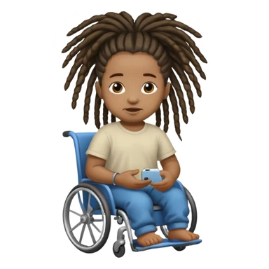 Diabetic disabled black baby with dread locks sticker