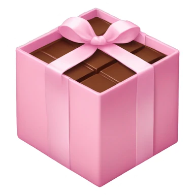 Pastel pink box of chocolate  sticker