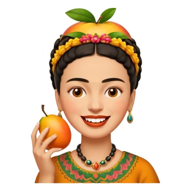 Frida Kahlo eats sticker