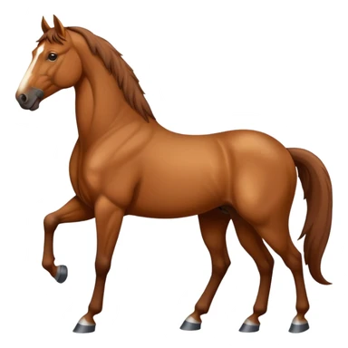 A majestic brown horse standing sticker