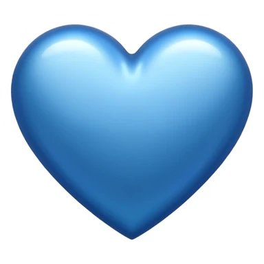 heart with a metallic blue finish sticker