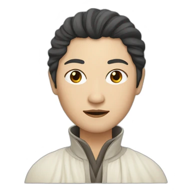 Asian woman white man dressed like game of thrones charactrtd sticker