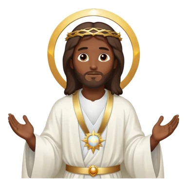Dark skin christ Jesus in heaven sticker