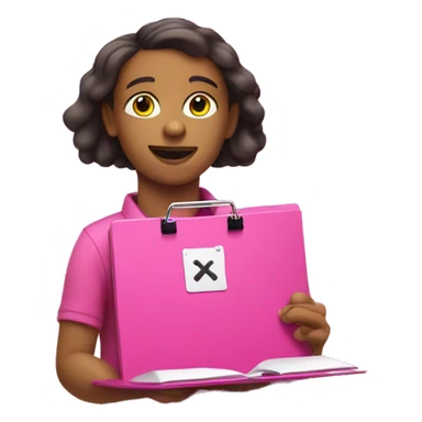 Ss on a bright pink clipboard  sticker