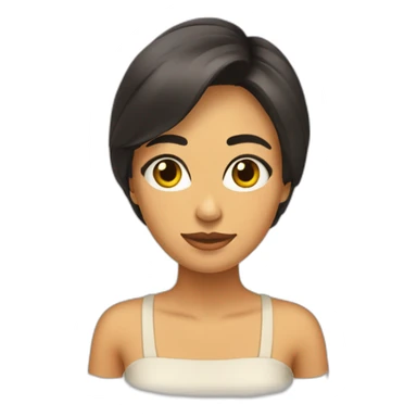 Chica Morena con coleta sticker