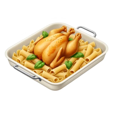 rectangle tray meal with chicken pasta sticker