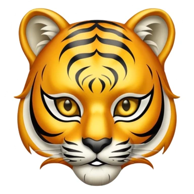 tiger with glamorous masquerade mask sticker