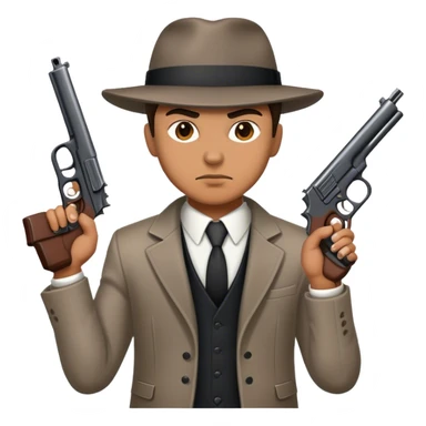 gangster with guns sticker