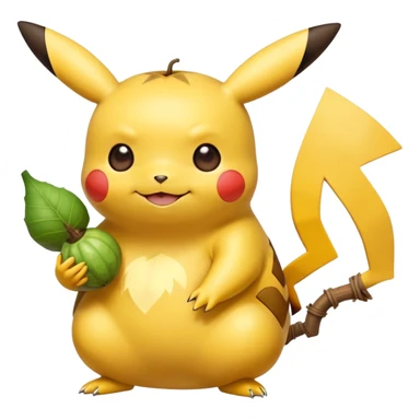 Cute thin pikachu with a gourd Yerba mate from Argentina in hand   sticker