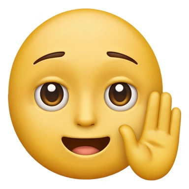A straight face emoji with a slight look of disgust, a horizontal hand where the neck would be. All yellow. It should be a normal emoji with no body parts except the floating hand. One hand. sticker