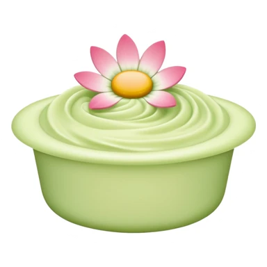 light green and pink floral cream sticker