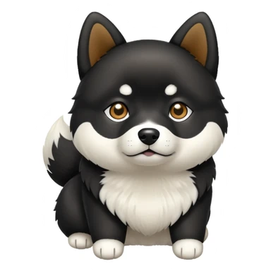 Black Shiba Inu sticker
