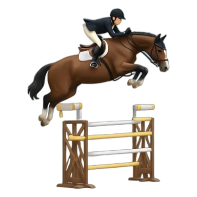 Horse show jumping  sticker