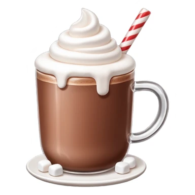 Hot chocolate with marshmallows sticker
