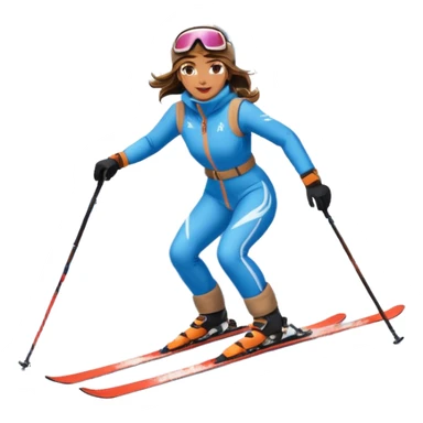 Woman Skiing, Background Matterhorn sticker