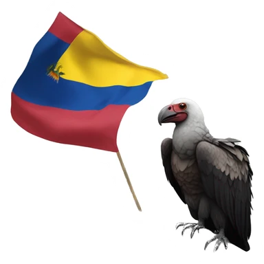 condor sosteniendo una bandera del ecuador sticker